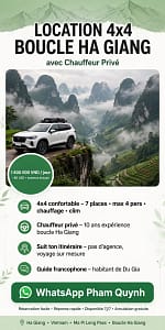 Prix Location Voiture 4x4 Boucle Ha Giang avec Chauffeur Privé 2026
