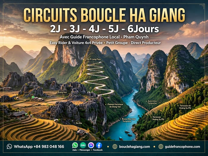 Circuits boucle Ha Giang avec guide francophone